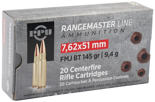 Ppu Rangemaster, Ppu Pprm762 7.62x51 145 Fmjbt Rngmstr 20/25 2A Warehouse