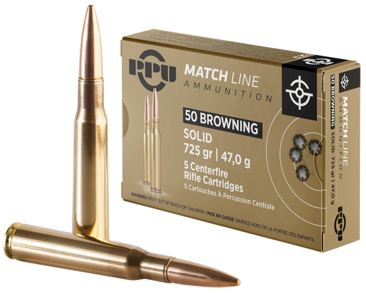 Ppu Match, Ppu Ppm50 50bmg Match 725 Fmj 5/20 2A Warehouse