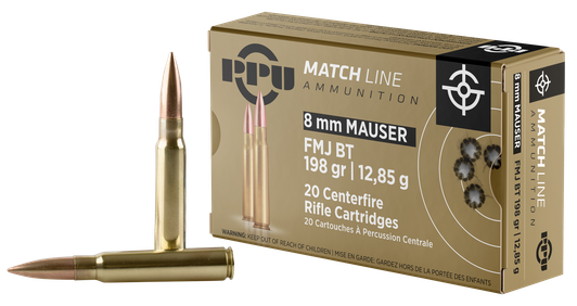 Ppu Match, Ppu Ppm8 8mm Mau 200 Fmj Match 20/10 2A Warehouse