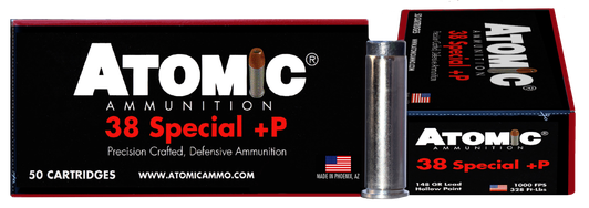Atomic Pistol, Atomic 00419 38spc+p 148 Lead Hp 50/10 2A Warehouse