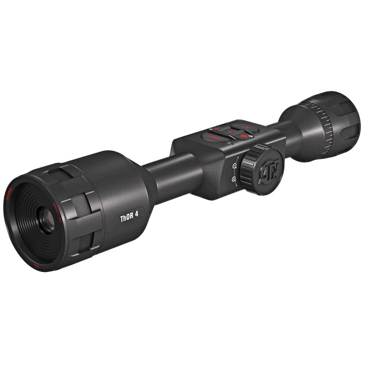 ATN THOR 4 384  Thermal Rifle Scope  1.25-5X  384x288  5 Different Reticles In Red/Green/Blue/White/Black  Full HD Video Record  WiFi  GPS  Smooth Zoom and Smartphone With iOS or Android  Black Finish  Batteries Included TIWST4381A