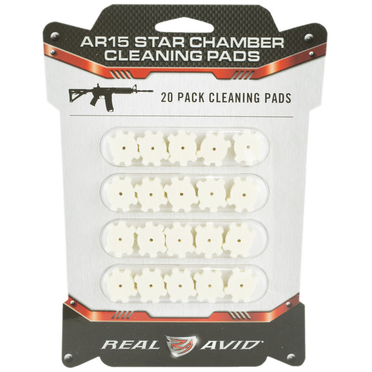 Real Avid Star Chamber  Cleaning Pads  Fits AR15  Wool Pads  20 Per Pack  Precision Cut AVAR15CP