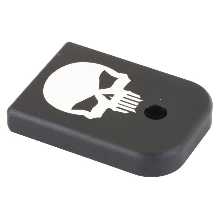 Bastion Skull  Magazine Base Plate  Black  Fits Glock 9/40 BASGL-940-BW-BTSKUL