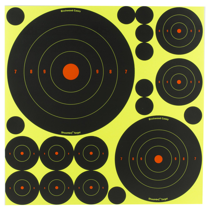 Birchwood Casey Shoot-N-C Target  Bullseye  50-1"  30-2"  5-5.5" and 5-8" Targets 34018