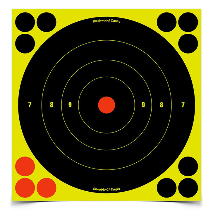 Birchwood Casey Shoot-N-C Target  Round Bullseye  8"  30 Targets 34825-30