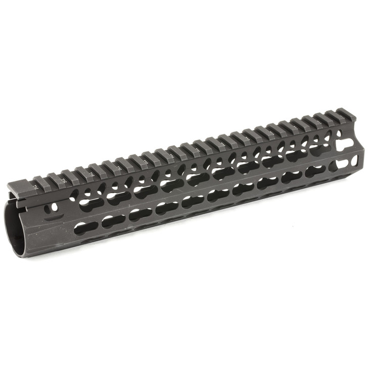 Bravo Company Alpha Keymod Rail  Fits AR Rifles  10"  Aluminum Alloy  Black Finish  Includes BCM KeyMod Sling Mount and a BCMGUNFIGHTER KeyMod Nylon Rail BCM-KMR-A10-556-BLK