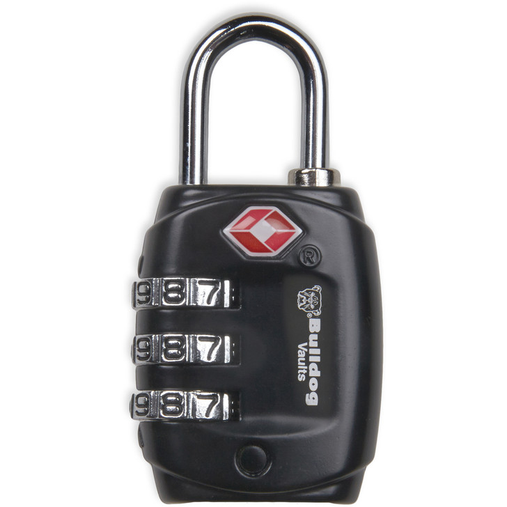 Bulldog Cases TSA Lock w/Steel Shackle  Black Finish BD8020