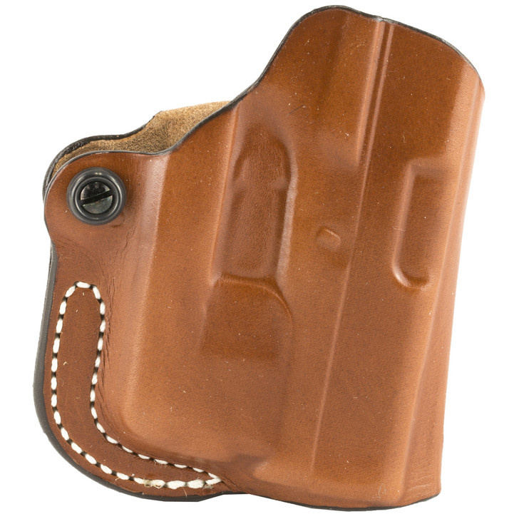 DeSantis Gunhide Mini Scabbard Belt Holster  Fits Glock 43 with Streamlight TLR6  Right Hand  Tan Leather 019BA0CZ0