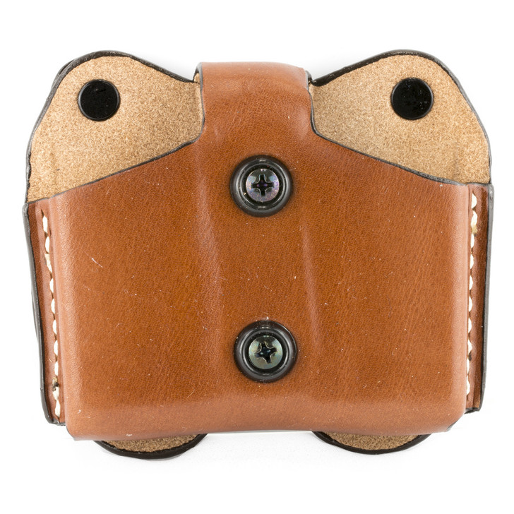 DeSantis Gunhide Double Magazine Pouch  Single Stack 45 Caliber  Ambidextrous  Tan Leather A01TJLLZ0