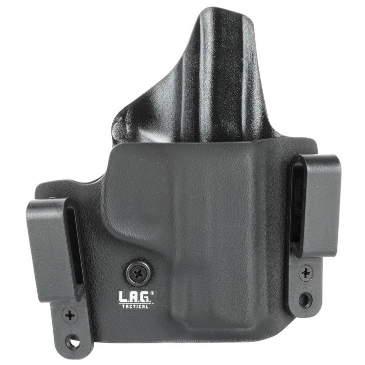 L.A.G. Tactical  Inc. Defender Series  OWB/IWB Holster  Fits S&W M&P Shield 9/40  Kydex  Right Hand  Black Finish 4007