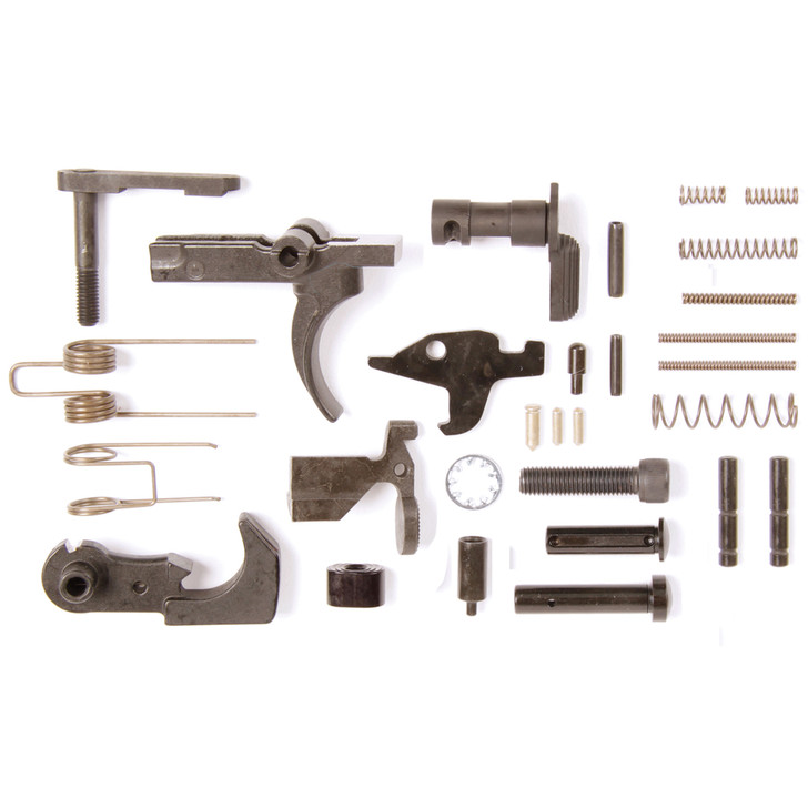 LBE Unlimited Lower Parts Kit  223 Rem/556NATO  Black Finish  Without Trigger Guard or Pistol Grip ARK15LPK