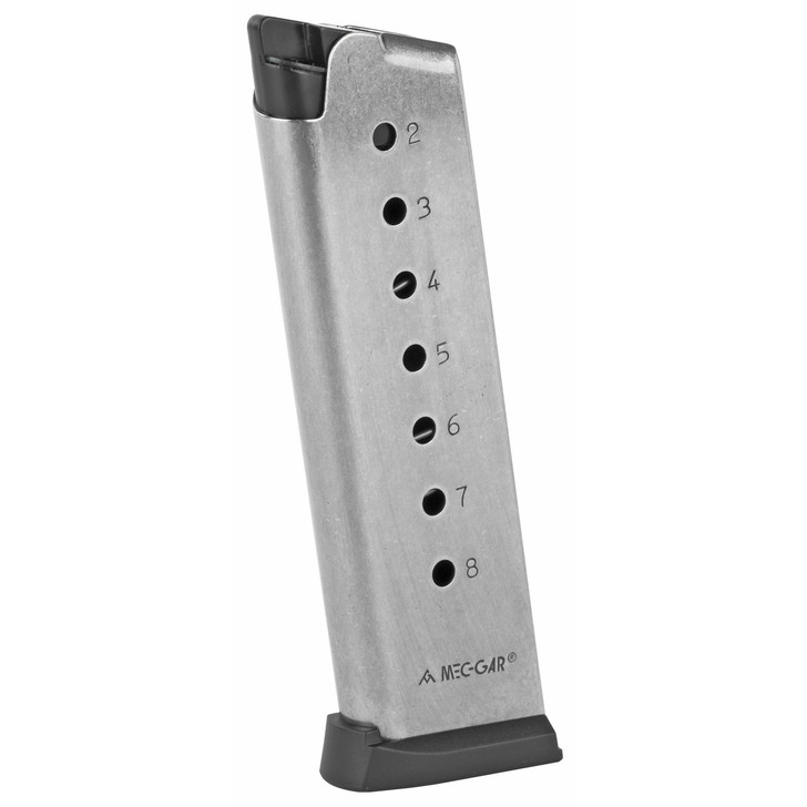 Mecgar Magazine  45 ACP  8Rd  Fits 1911  Stainless MGCG4508SPF