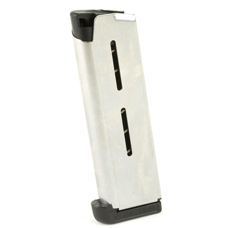 Wilson Combat Officer Magazine  45ACP  7Rd  Fits 1911  Standard .350 Base Pad  Stainless 47OX