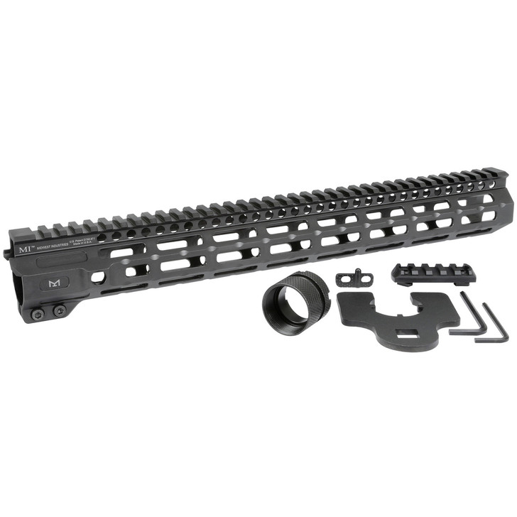 Midwest Industries Combat Rail M-Lok Handguard  Fits AR Rifles  15"  Wrench Included  Black Finish MI-CRM15