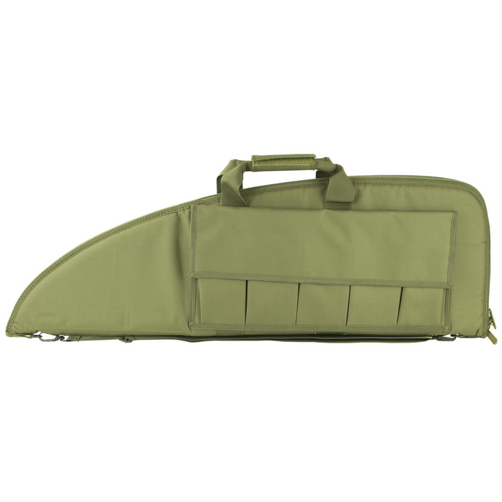 NCSTAR 2907 Series Rifle Case  Green  Nylon  36" Length  Includes 5 Exterior Mag Pouches  Extra Wide to Allow Room for Scoped Rifles CVG2907-36