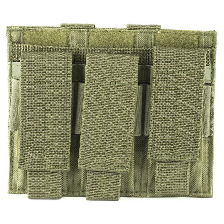 NCSTAR Triple Pistol Magazine Pouch  Nylon  Green  MOLLE Straps for Attachment  Fits Three Standard Capacity Double Stack Magazines CVP3P2932G