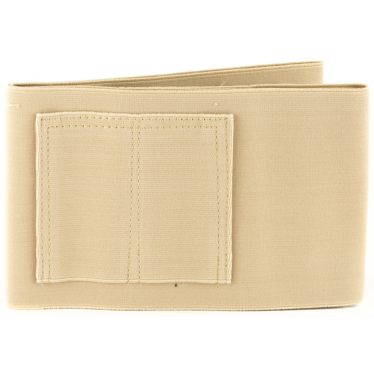 PS Products Belly Band  Tan  28-34"  Elastic  with Holster and Mag Pockets BELLYBANDNM