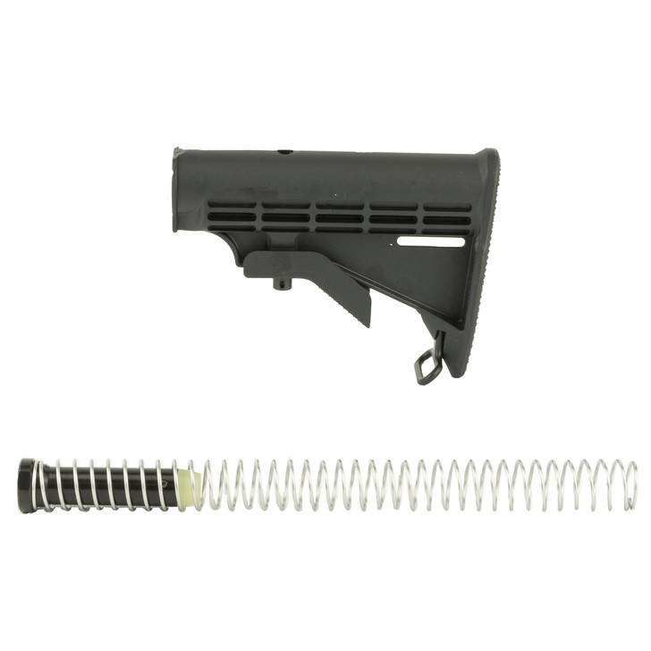 Spike's Tactical Complete M4 Stock Kit  Black Finish  Includes  ST-T2 Buffer  Buffer Tube  Buffer Spring  Castle Nut  End Plate  Fits AR Rifles SAK0701-K