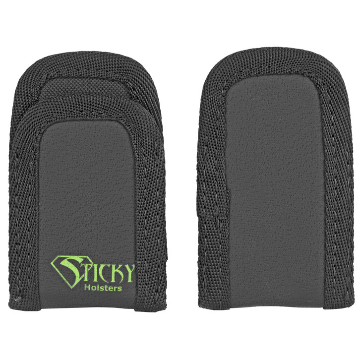 Sticky Holsters Mini Mag Sleeve  Magazine Pouch  Ambidextrous  Single Stack Mag  Black Finish  2 Pack MMS2