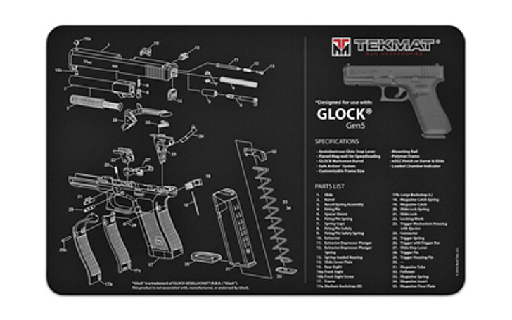 Tekmat Pistol Mat For Glock G5 - TEKR17-GLOCK-G5