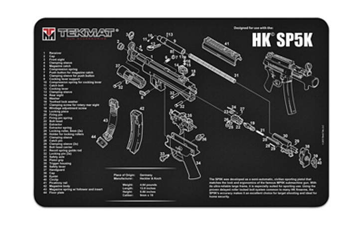 Tekmat Pistol Mat H&k Sp5k - TEKR17-HK-SP5K
