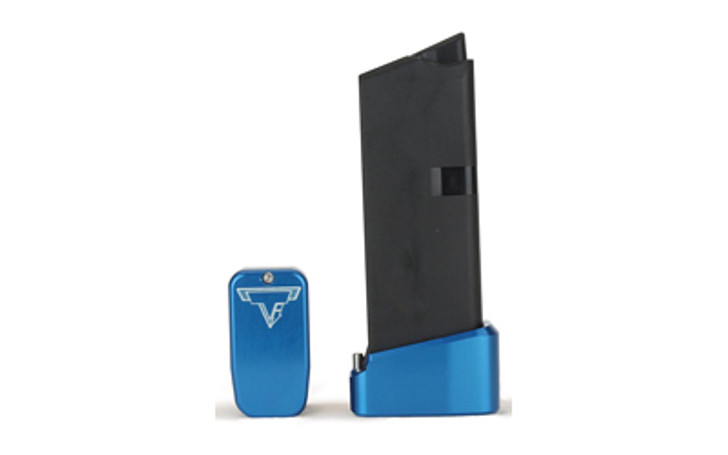 Taran Tactical Innovation Firepower Base Pad For Glock 43  +2  Blue Finish GBP9-02