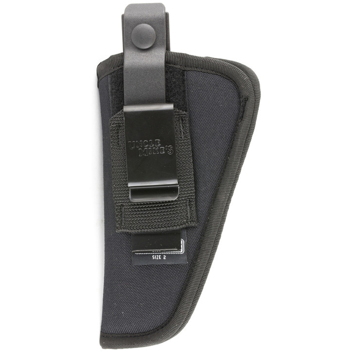 Uncle Mike's Cordura Hip Holster  Size 2  Fits Medium Revolver With 4" Barrel  Ambidextrous  Black 7002-0