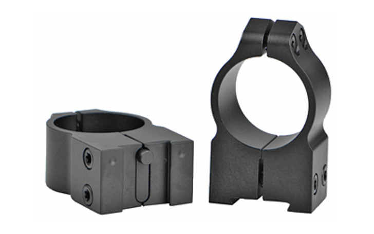 Warne Scope Mounts Permanent Attached Fixed Ring Set  Fits Tikka Grooved Receiver  1" High  Matte Finish 2TM