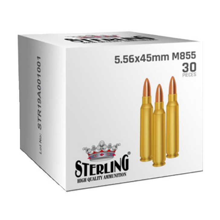 Sterling 5.56  M855 62GR Steel Core FMJ - New Brass - 30rd Box