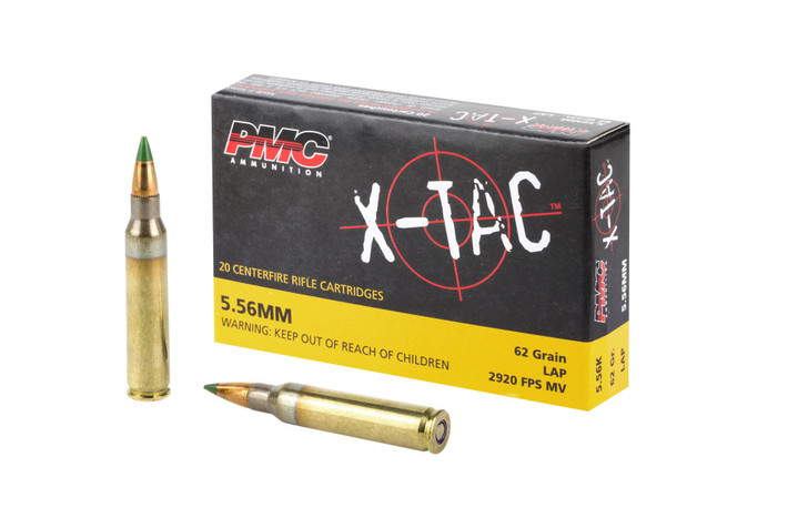 PMC 5.56  M855 62GR Green Tip LAP - New Brass - 20 Round Box