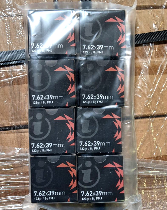 IGMAN 7.62x39MM  123GR FMJ - Brass Casing - 120 Round Pack