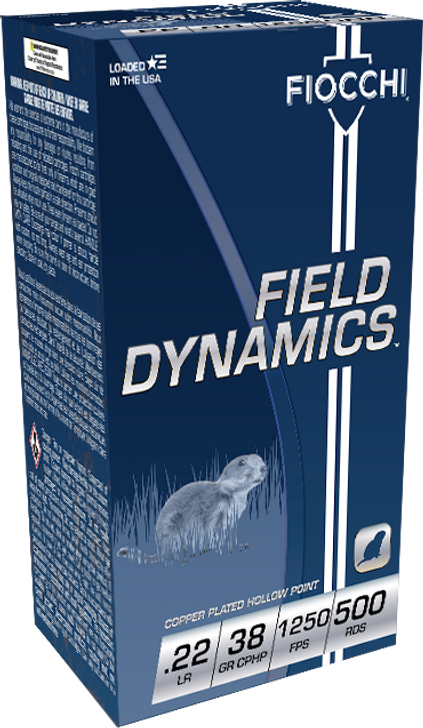 Fiocchi .22LR 38GR CPHP - 22FHVCHP - 500rd Box