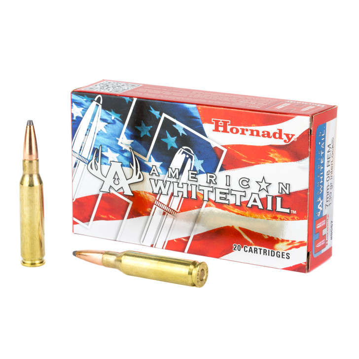 Hornady 7MM-08 Rem. 139GR Interlock Soft Point Boat Tail - American Whitetail - 8057 - 20rd Box