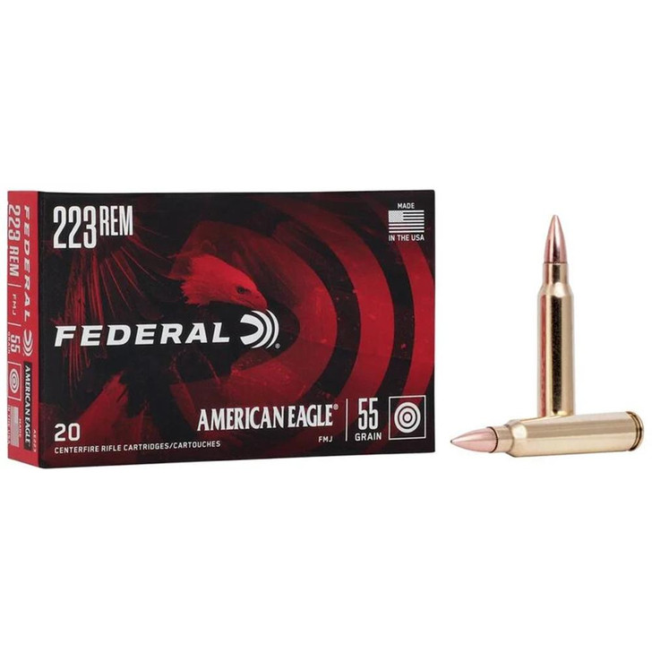 Federal .223 Rem  55GR FMJ-BT  - AE223 - 20rd Box
