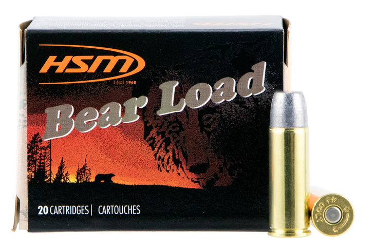 HSM - Bear Load - .45 Colt 325 Grain Wide Flat Nose Brass Cased - Pistol Ammo  -  20RD Box