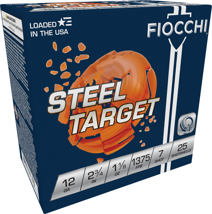 Fiocchi Steel Target 12 Gauge 1 1/8oz 2.75in #7 Shot Shotgun Ammo - 25RD Box - 12S1187