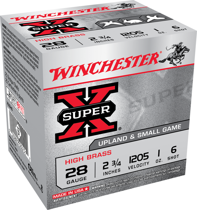 Winchester Super-X Shotshell 28 Gauge 1 Oz 2.75in - Shotgun Ammo - 25RD Box - X28H6