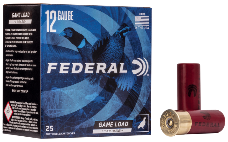 Federal Game Load Upland Hi-Brass 12 Gauge 1 1/4oz - Shotgun Ammo - 25RD Box - H126 4