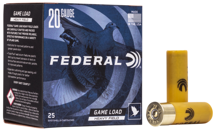 Federal - Game-Shok Heavy Field - 20 Gauge - 2 3/4" - 1 Oz. Shotshell - 25RD Box