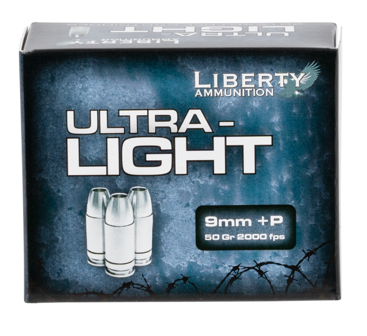 Liberty Ultra-Light - 9mm+P - Fragmenting Hollow Point - 50 Grain - 20RD Box