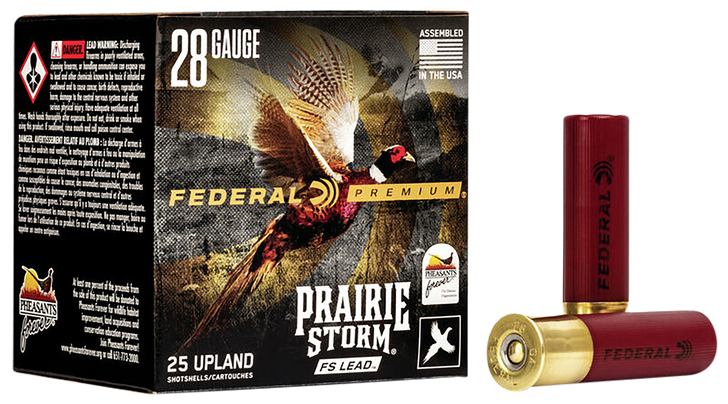 Federal Prairie Storm 28 Gauge 13/16oz Prairie Storm FS Lead - Shotgun Ammo - 6 Shot - 25RD Box - PFX289FS 6