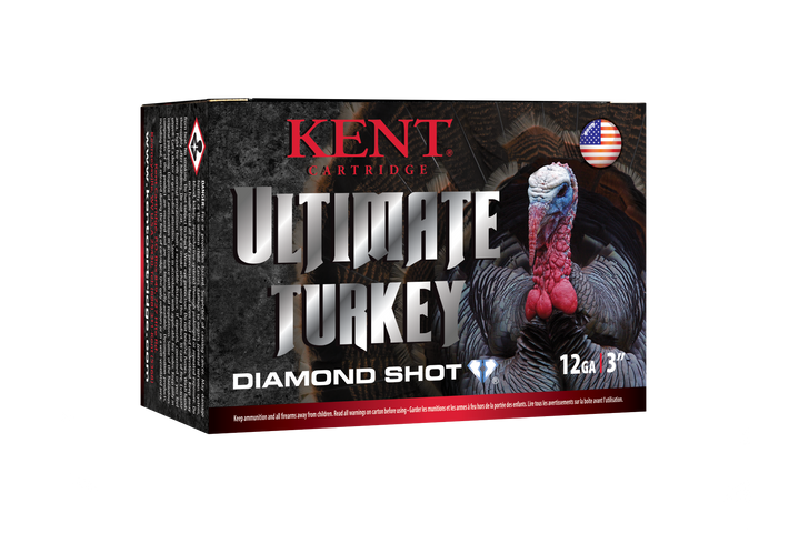 Kent Cartridge Ultimate Turkey Diamond Shot 12 Gauge 1 3/4oz 3in 5 Shot Shotgun Ammo - 10RD Box - C123TK50-5