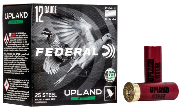 Federal Upland Steel 12 Gauge 1oz 2.75in Shotgun Shot Ammo - 7.5 Shot - 25RD Box - USH122 7.5