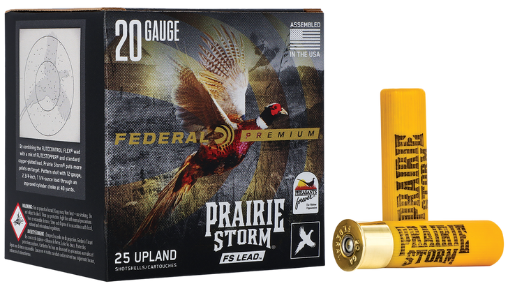 Federal Prairie Storm 20 Gauge #6 Shot 1oz 3in - Shotgun Ammo - 25RD Box - PFX258FS 6