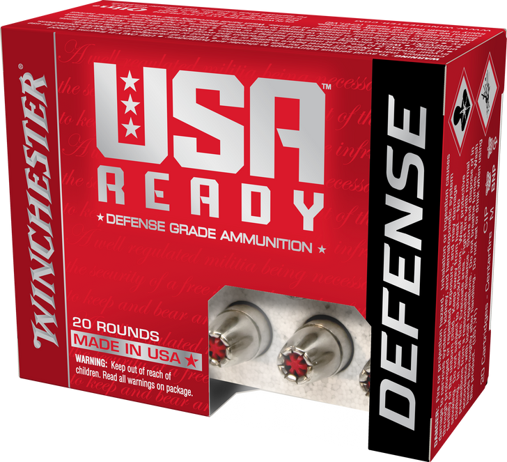 Winchester USA Ready .45 ACP 200 Grain Hex-Vent HP - Pistol Ammo  -  20 Round - RED45HP