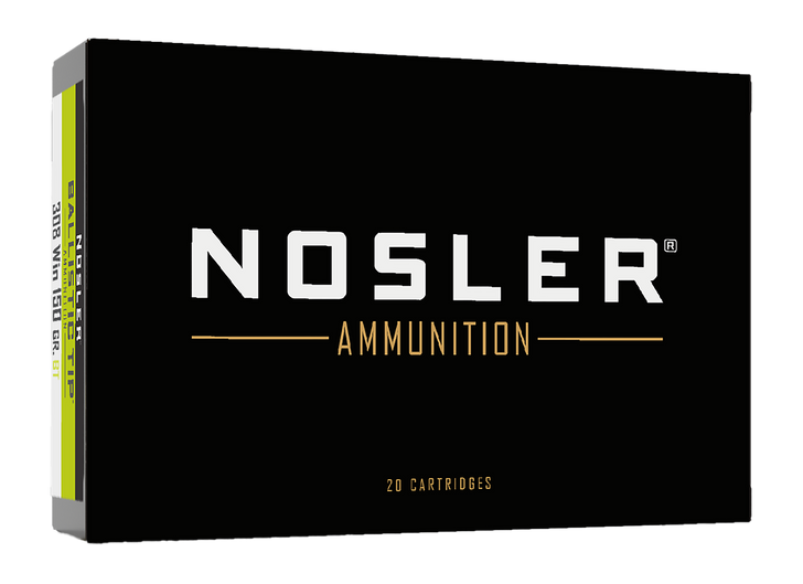 Nosler .308 Winchester - Ballistic Tip  - 150 Grain - Brass Cased - 20RD Box - 61028