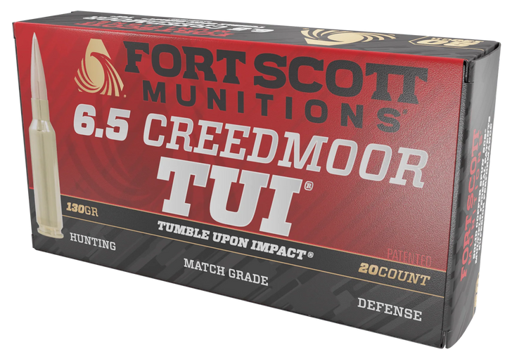 Fort Scott Munitions 6.5 CREEDMOOR 130 Grain - Rifle Ammo - 20RD Box - 65CM-130-SCV2