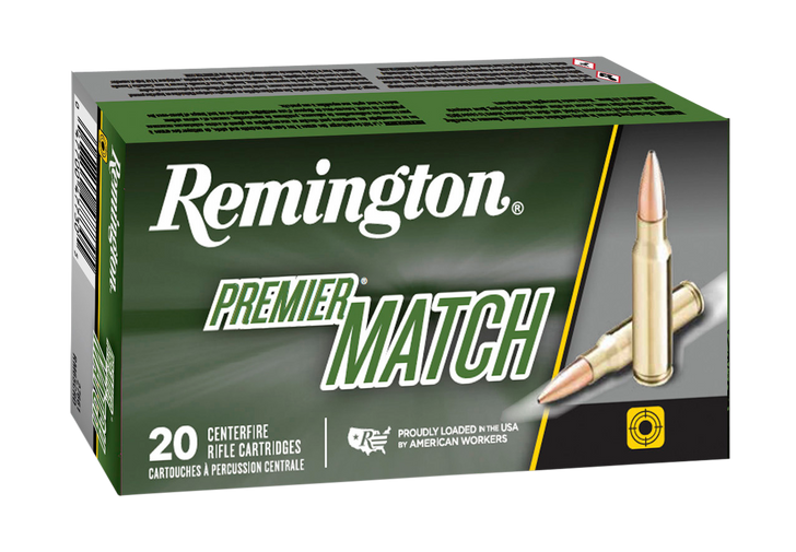 Remington .224 Valkyrie Premier Match 90 Grain Boat Tail Hollow Point Brass Cased - Rifle Ammo - 20RD Box - 21201