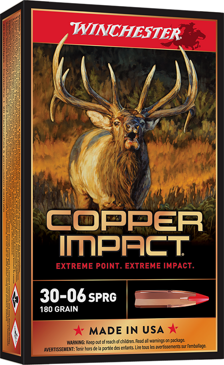 Winchester Deer Season XP Copper Impact .30-06 Springfield 180 Grain Copper Solid - Rifle Ammo - 20RD Box - X3006CLF2