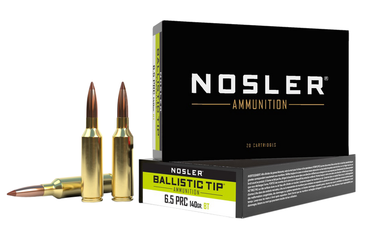 Nosler Ballistic Tip Hunting 6.5 PRC 140gr Ballistic Tip Brass - Rifle Ammo - 20RD Box - 43457